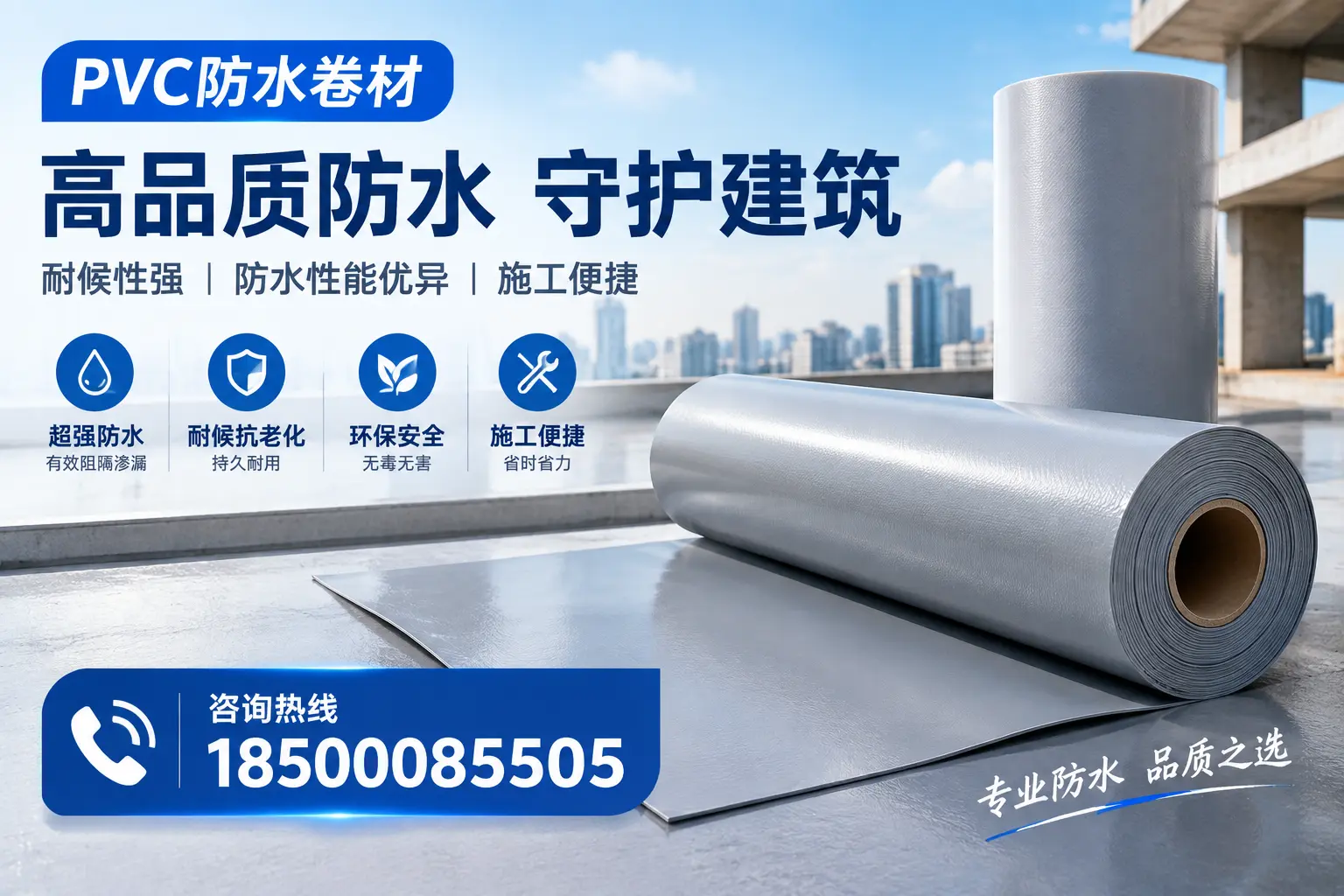 PVC防水卷材的防水效果评测，适合上饶的科学依据